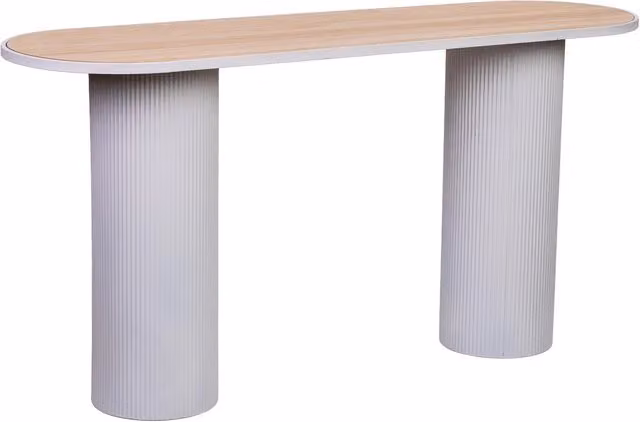 Mobile da ingresso in legno beige 150x45x75h cm