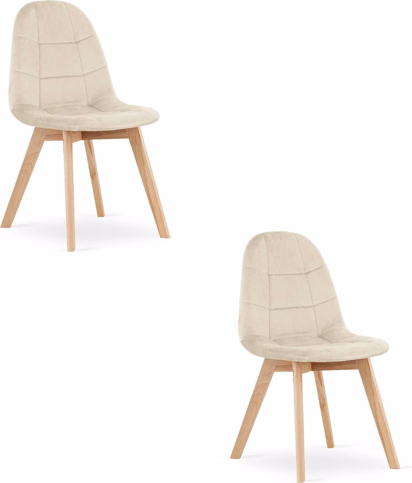 Sedia BORA - velluto beige x 2