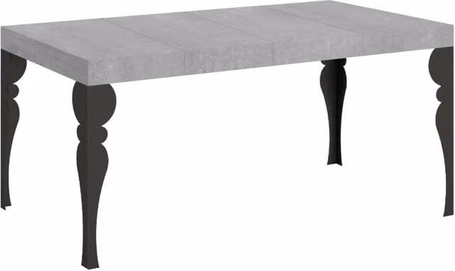 Tavolo allungabile moderno GIORDANOSHOP in materiale composito con telaio in metallo antracite, L: 140-400 cm, P: 90 cm, H: 77 cm – 1