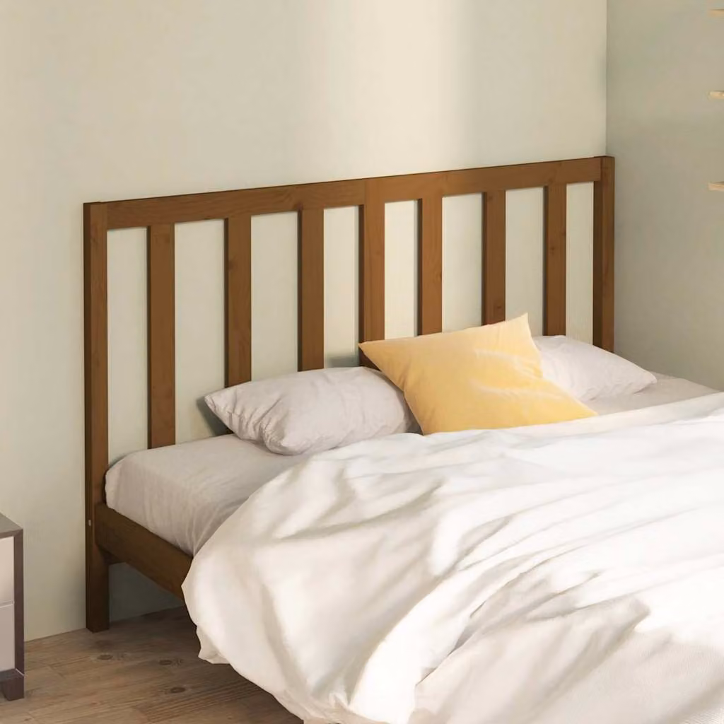 Testiera per Letto vidaXL in Legno Massello di Pino, Colore Marrone, L 156 x P 4 x H 100 cm
