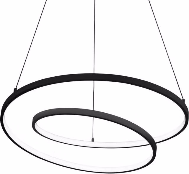 Lampada OZ LED 47W Luce Calda 3000K Finitura Nera Altezza Regolabile Ideal Lux