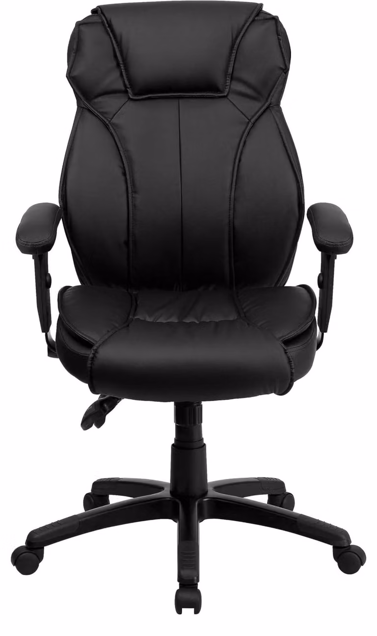 Sedia da ufficio con schienale alto, colore nero - Sedia ergonomica da ufficio, modello executive - Altezza 75 cm