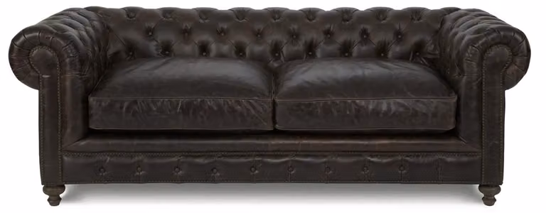 Chesterfield Sofa Couch Polster Leder Couchen Antik Stil Garnitur 3 Sitzer