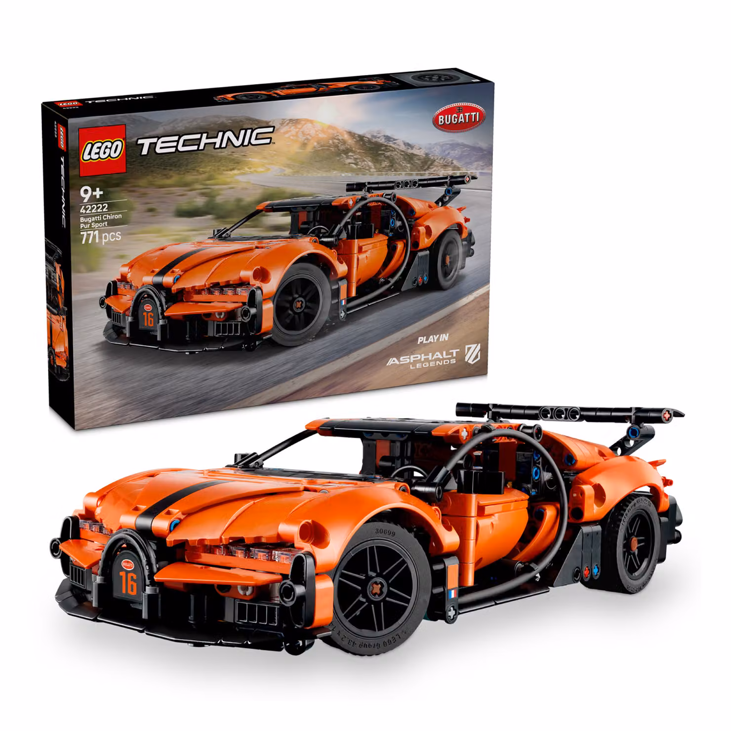 LEGO Technic Hyper Car Bugatti Chiron Pur Sport Arancione 42222 – 4