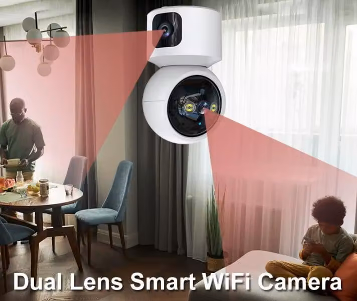 Fotocamera intelligente con due obiettivi - WiFi, Tuya