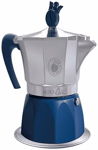 Caffè Borbone Moka Ciao Induzione compatibile con cialde ESE 44mm in alluminio blu 30 g