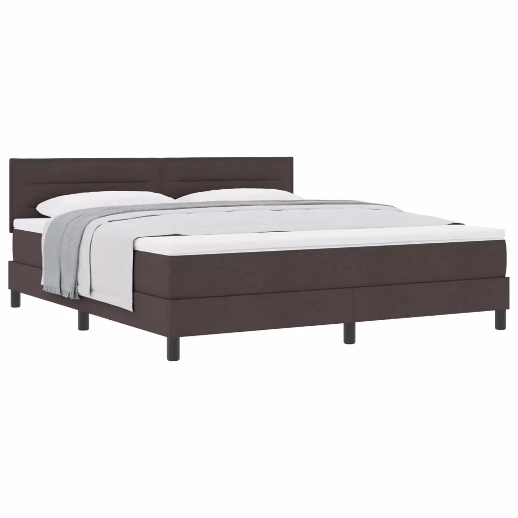 Letto matrimoniale ibrido vidaXL con testiera in tessuto marrone L: 180 cm, P: 200 cm, H: 280 cm – 2
