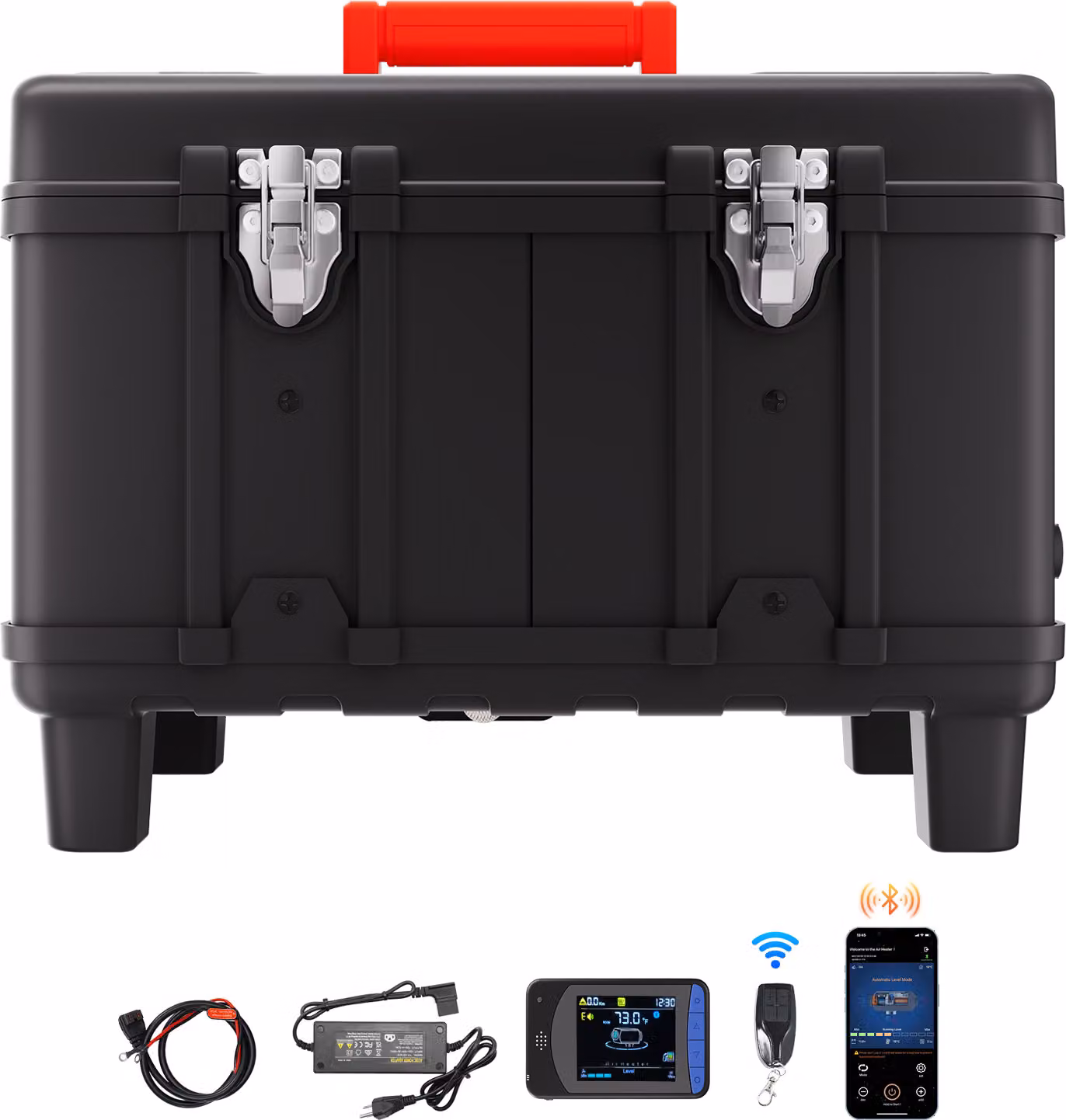 SucceBuy 8KW riscaldatore diesel, 12V/24V all-in-one riscaldatore d'aria diesel, controllo Bluetooth, allarme CO, portatile riscaldatore rapido per veicoli, garage