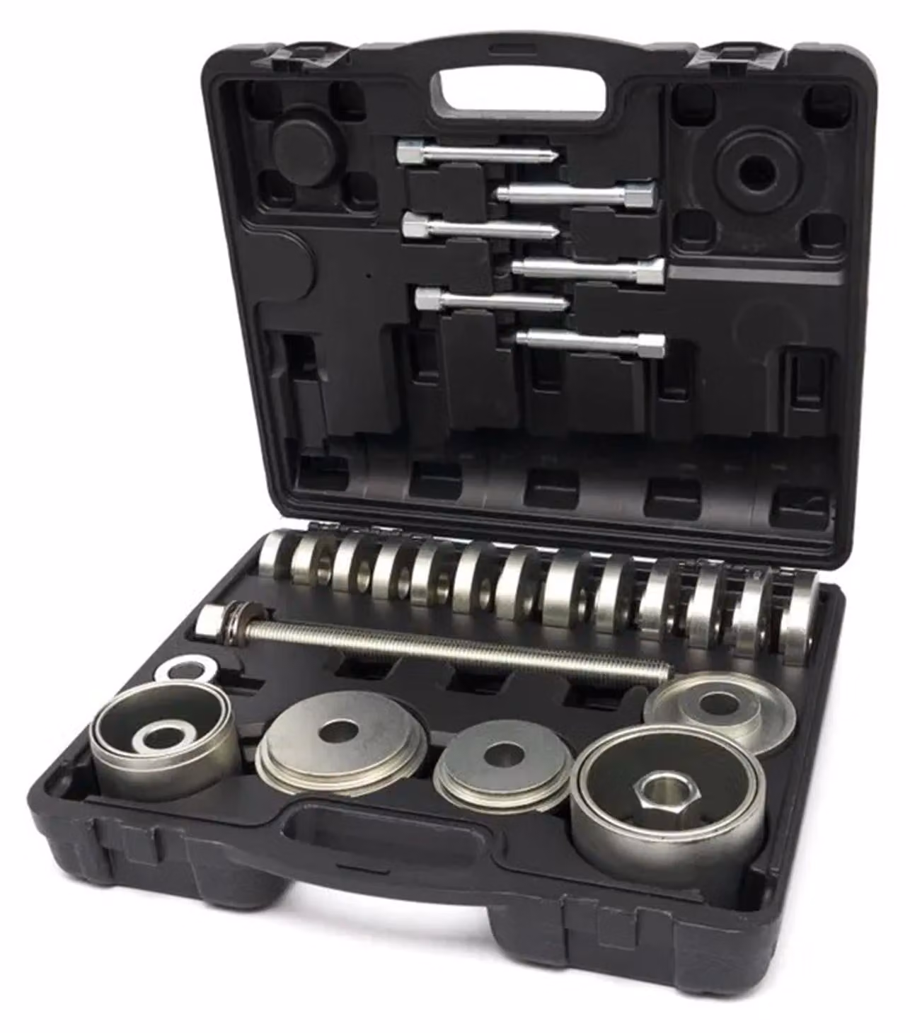 Set-kit di attrezzi per cuscinetti ruota, strumento estrattore di mozzi, sferici, utensili per unità cuscinetto mozzo, di smontaggio per VW per Audi, Opel, Fiat, BMW, Ford, 31 pezzi Hbm