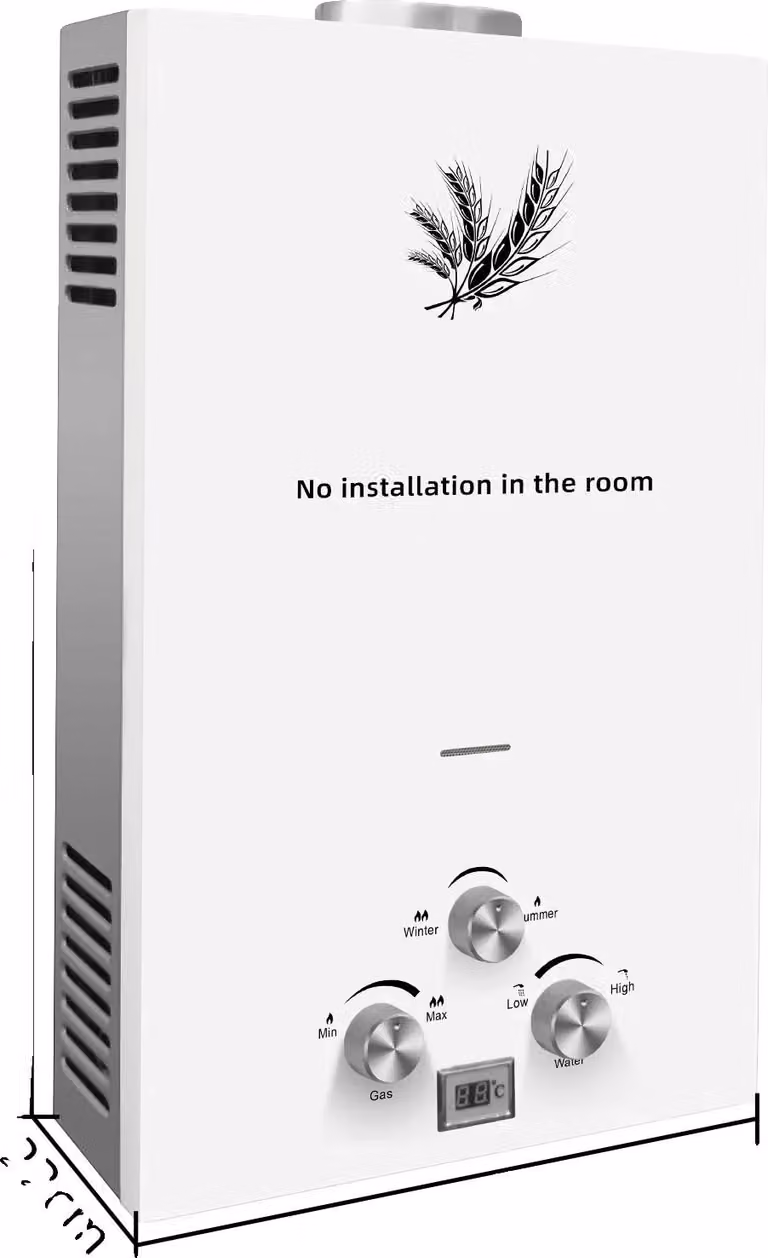 Scaldabagno, fornitura infinita di acqua calda, design compatto per montaggio a parete, altro-c, 36 kW 18 L