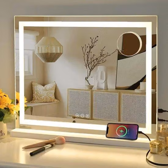 Specchio da trucco con luci a LED – Specchio da tavolo dimmerabile per il trucco
