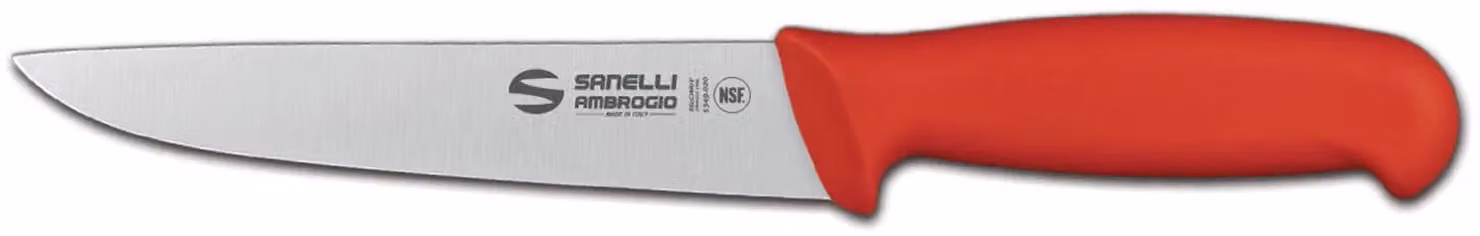 Coltello disosso retto cm 16 rosso linea Supra di Sanelli Ambrogio