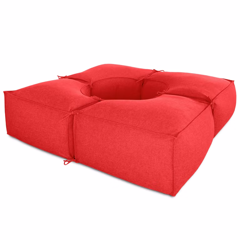 Salottino da esterno 4 moduli Rosso