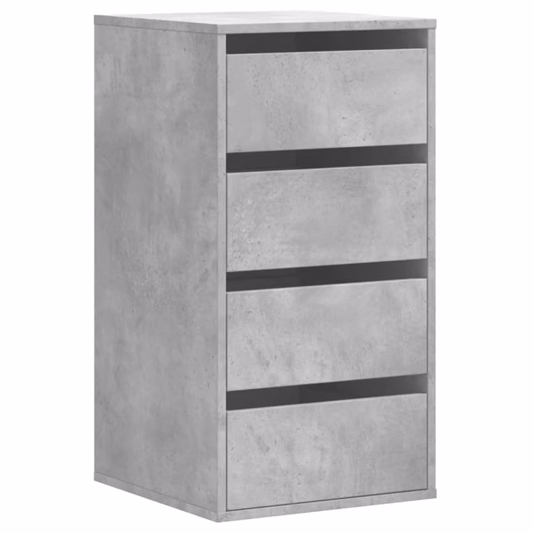 Cassettiera Angolo Grigio Cemento 40x41x76cm Legno Multistrato