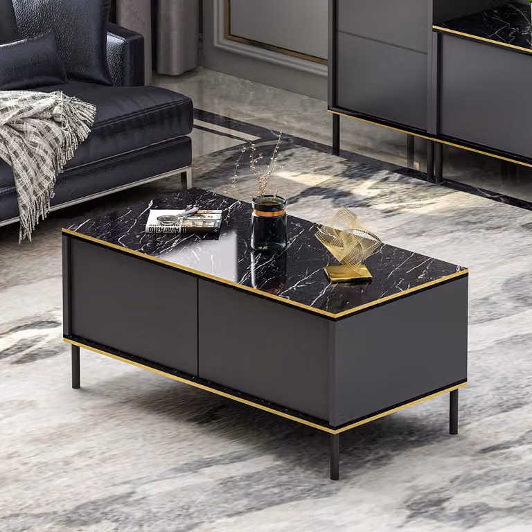 Skye Decor, Imaj - Antracite, tavolino, antracite, 100% pannelli truciolari rivestiti in melamina, 90 x 45 x 40 cm