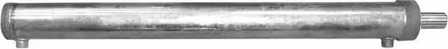 Cilindro idraulico argento con filettatura M20 e raccordo idraulico Ø20, lunghezza 1000 mm