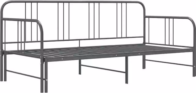 Telaio per divano letto estraibile vidaXL in metallo grigio L/P/H: 200 x 90 x 140 cm