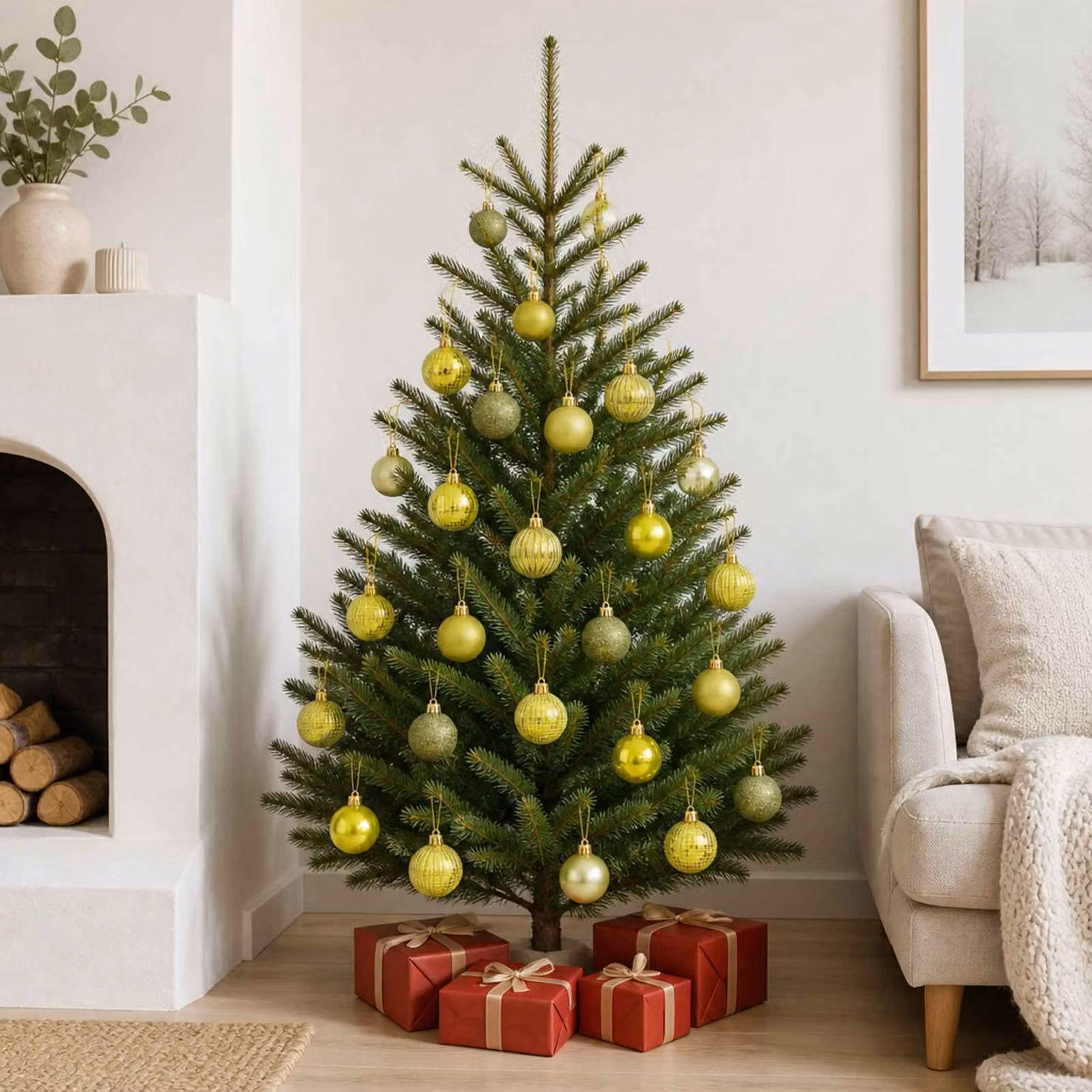 vidaXL Set di Palline di Natale 100 pz Verde chiaro 4 cm Polistirolo