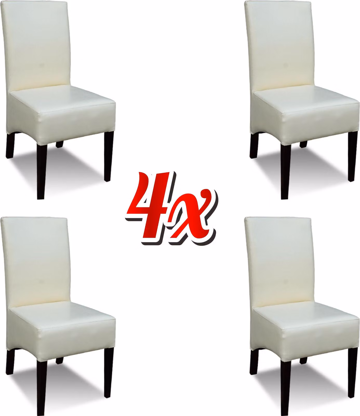 Weiß Sessel 4x Luxus Klassischer Esszimmer Stuhl Stühle Sitz Modern Massiv Holz