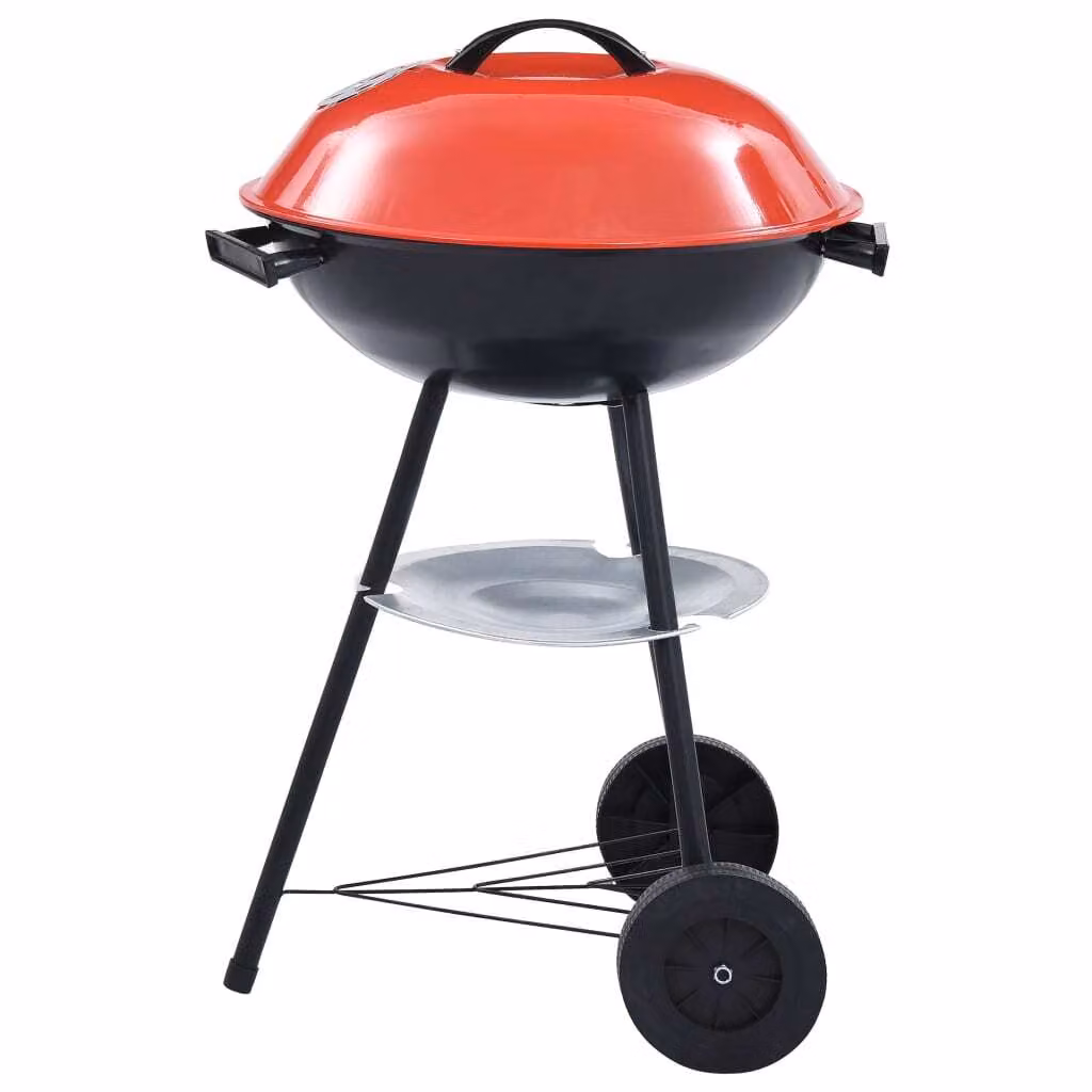 vidaXL Griglia a carbone portatile XXL con ruote 44 cm