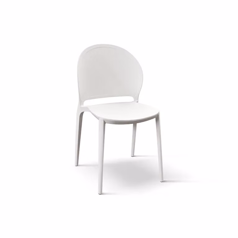Set di 4 sedie MARBELLA in polipropilene bianco