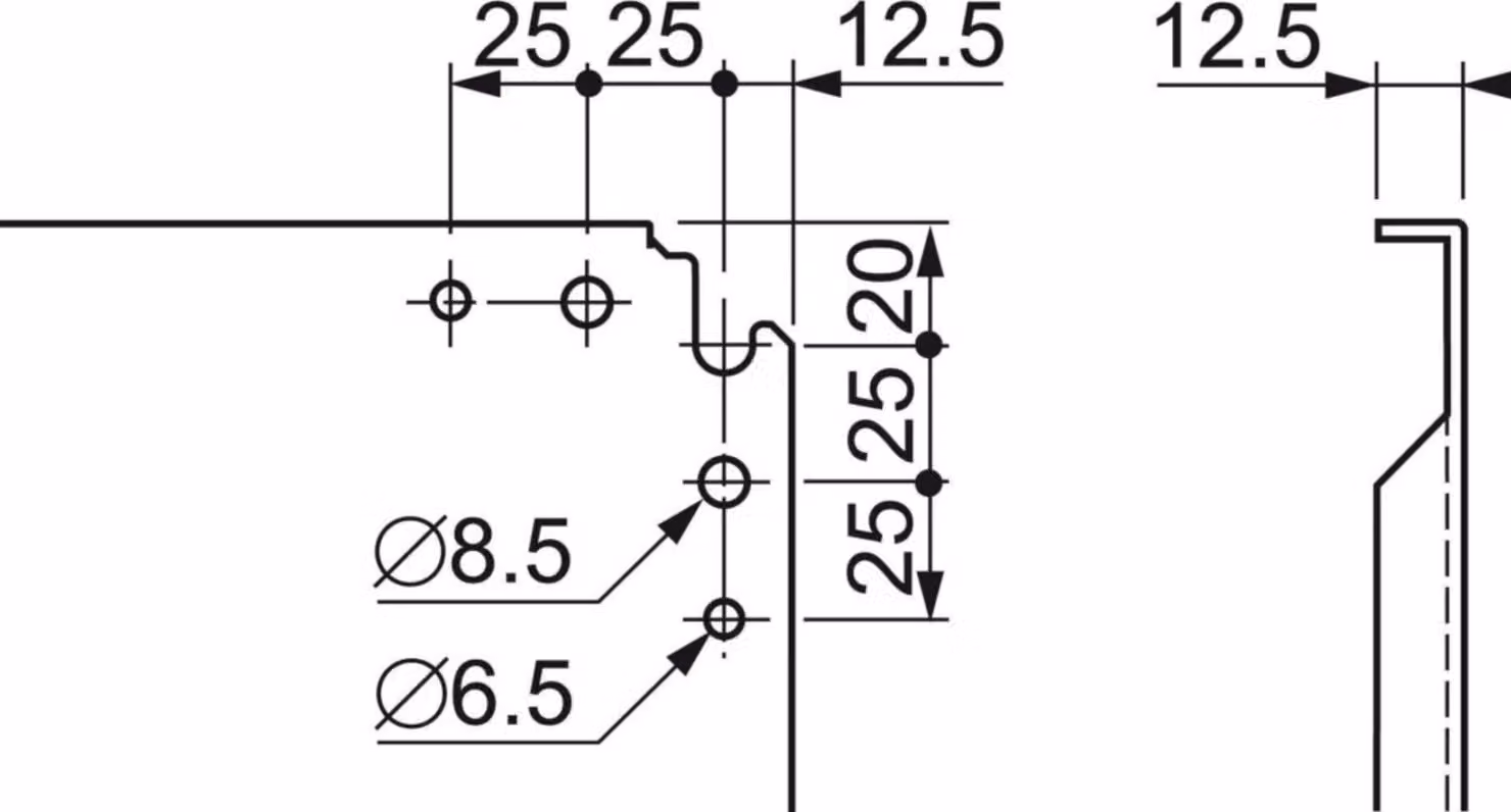 Piastra di montaggio Schneider Electric NSYMM126