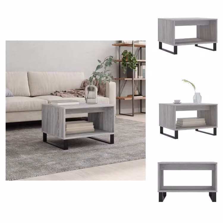 vidaXL Tavolino grigio Sonoma 60x50x40 cm in legno - Tavolini da caffè