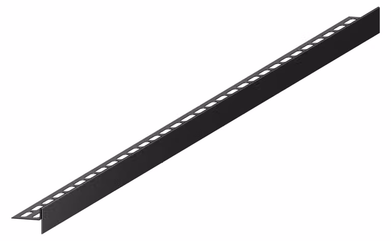 Profil per scarico della doccia, acciaio inossidabile satinato nero opaco, lunghezza 100 cm, design lineare, altezza del bordo 14 mm