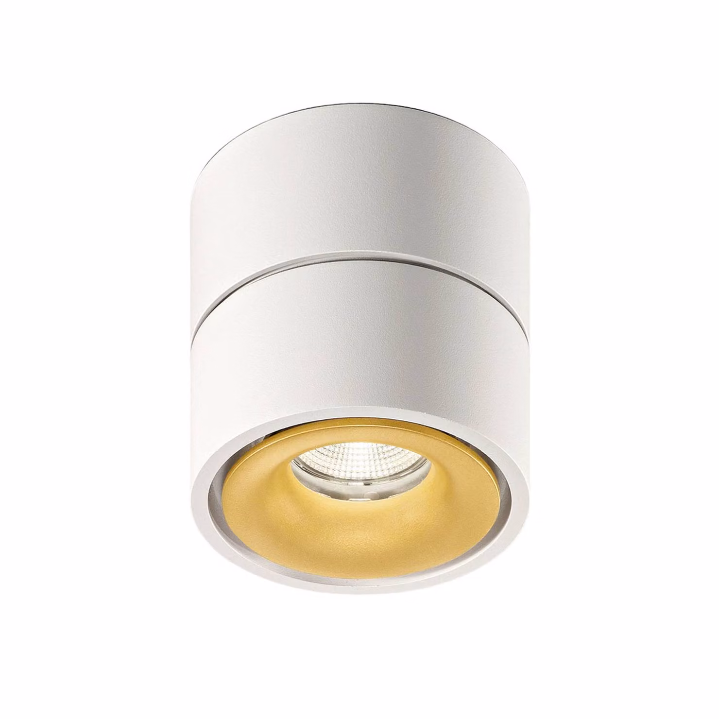 Egger Licht DLS Faretto da soffitto LED Clippo, bianco-oro, 3.000K dimmerabile, Bianco / Opale, Studio / Ufficio, Alluminio, Moderno, Downlight