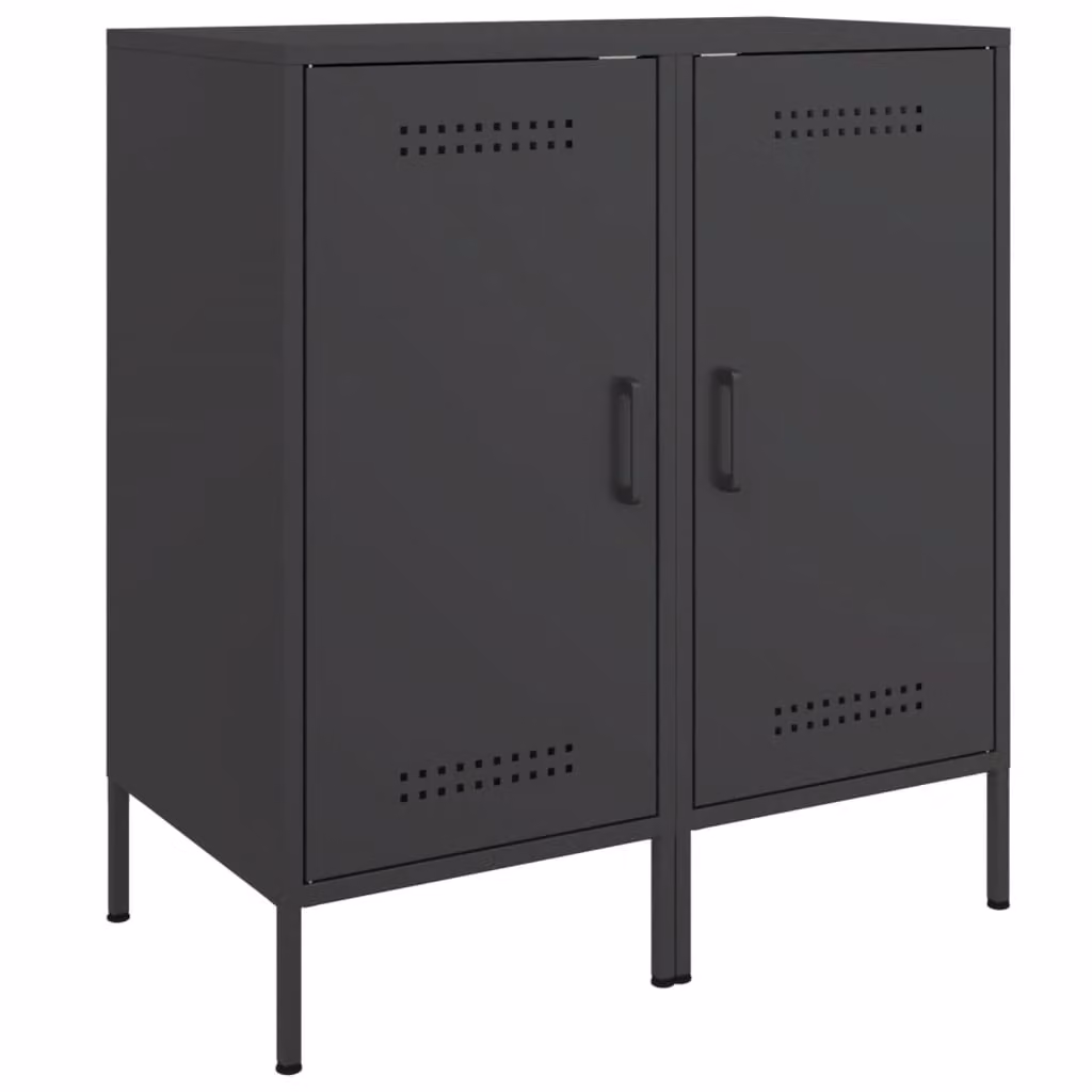 Credenze 2 pz Nere 36x39x79 cm in Acciaio