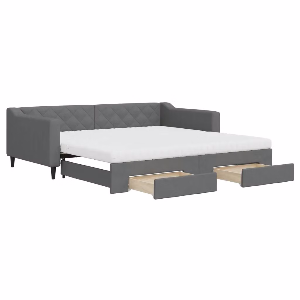 Divano Letto Moderno vidaXL Grigio con Struttura Imbottita per Soggiorno e Camera da Letto – 2