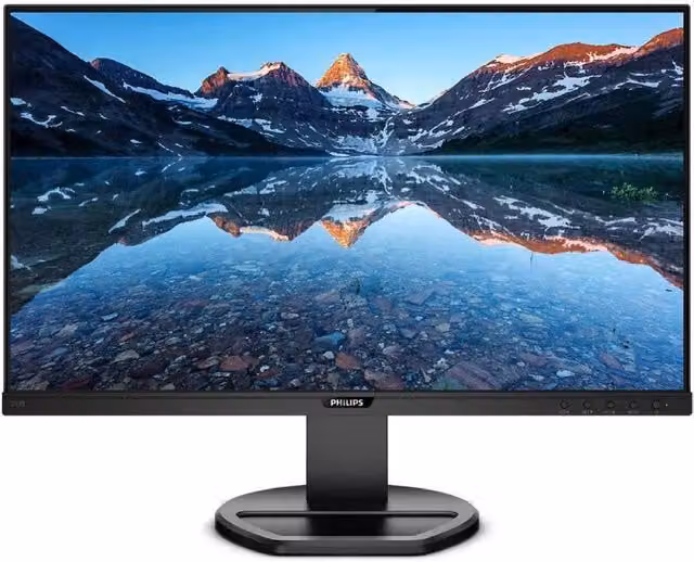 Monitor Philips 243B9/00 da 23.8 pollici IPS con connettività HDMI, DisplayPort e USB-C, colore nero