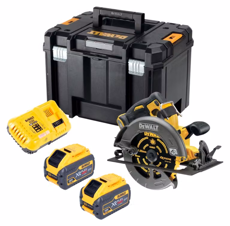 DeWALT DCS 578 NT Sega circolare a batteria 54V XR FlexVolt 190 mm senza spazzole + lama + TSTAK - senza batteria, senza caricabatterie