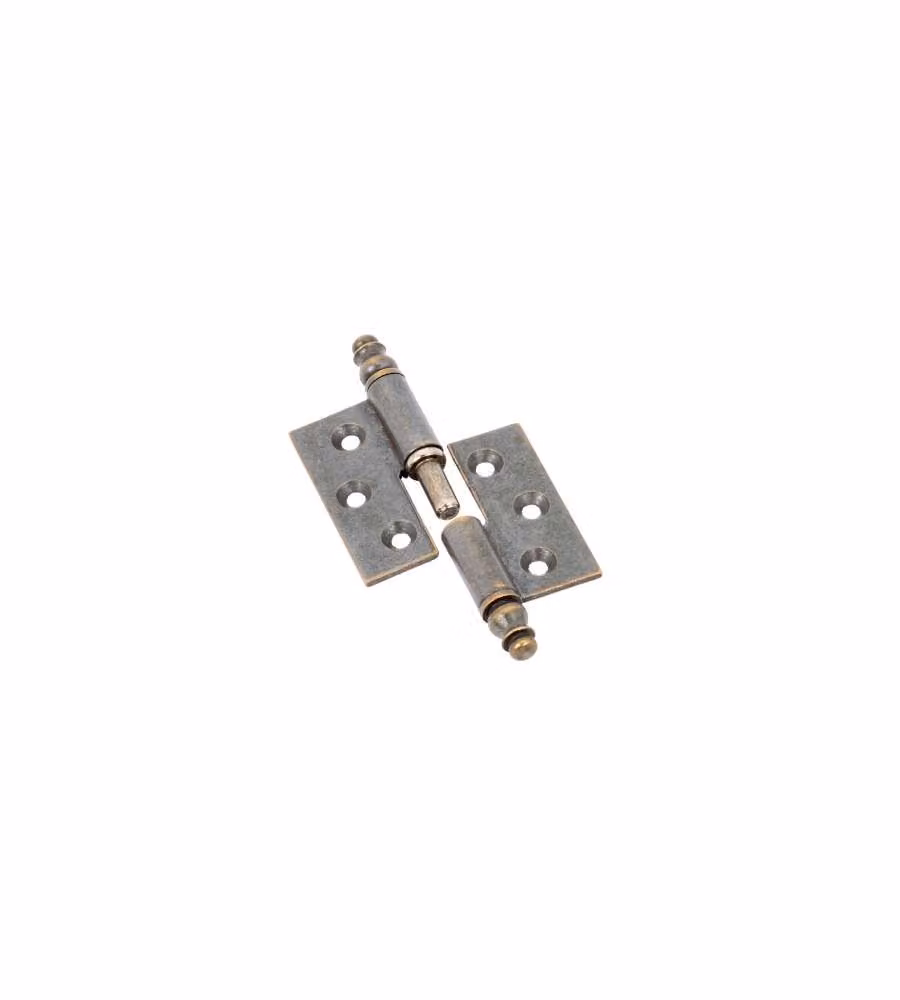 Cerniere Piane Canotto Liscio Ottone Bronzato Mm.50X40 Sinistra