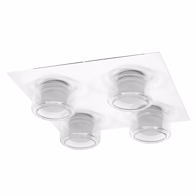 LEDVANCE ORBIS Flame lampada da parete e soffitto con LED, bianco, 22W, 1400lm, 3000/4000K, temperatura colore regolabile tramite interruttore a parete (bianco freddo e bianco caldo), protezione IP44 contro corpi estranei e spruzzi d'acqua
