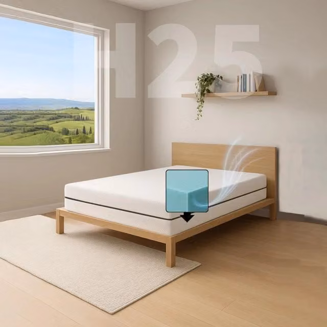 Materasso ortopedico semi rigido matrimoniale Comfy Line in Water Foam bianco L/P/H: 180 x 200 x 25 cm