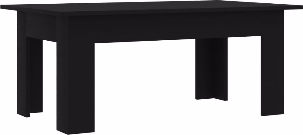 Tavolino da Salotto Nero 100x60x42 cm in Legno Multistrato
