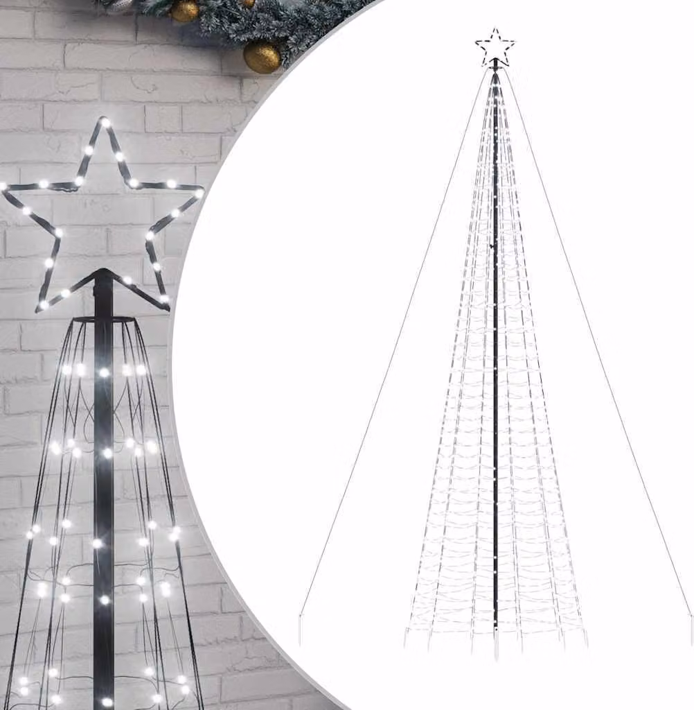 Albero di Natale a LED con punte a terra 1534 LED bianco freddo 500 cm