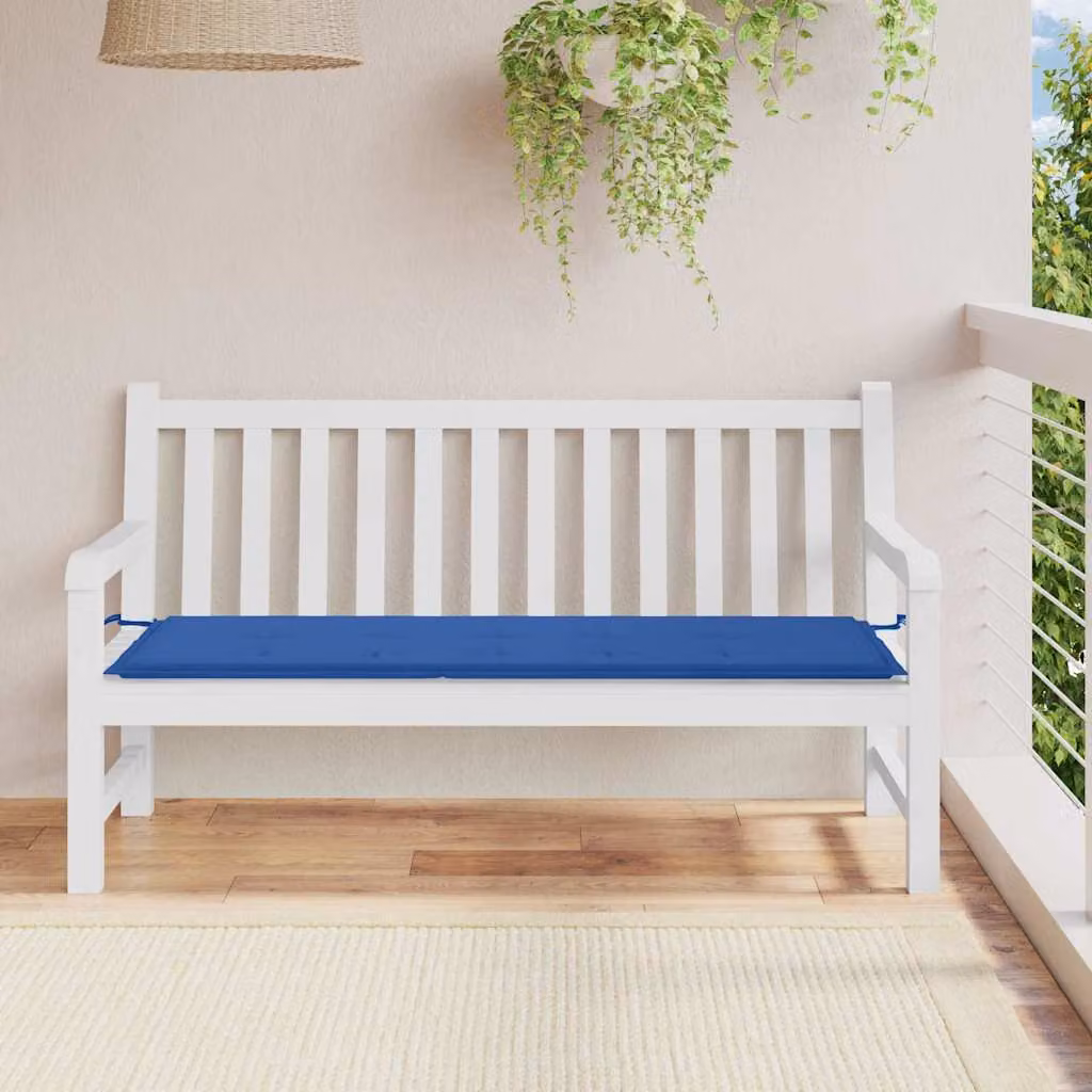 vidaXL Cuscino per Panca Blu, L 150 x P 50 x H 3 cm, in Tessuto Oxford Idrorepellente e Traspirante