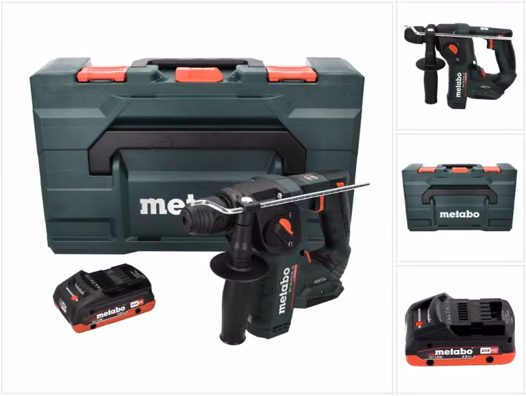 Metabo BH 18 LTX BL 16 Tassellatore a batteria 18 V 1.3 J SDS-plus Brushless + 1x Batteria 4,0 Ah + Valigetta MetaBOX - senza caricabatterie