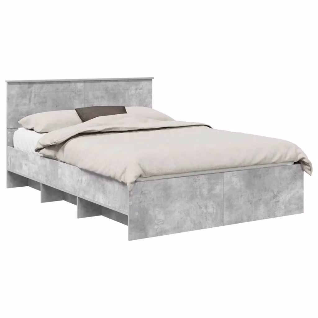 Struttura letto con testiera vidaXL in tessuto grigio, L 150 x P 200 cm – 2