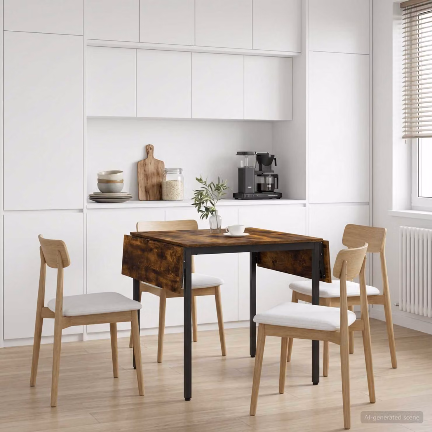 vidaXL Tavolo da Pranzo Estensibile 120 x 81,5 x 75 cm Rovere Fumo