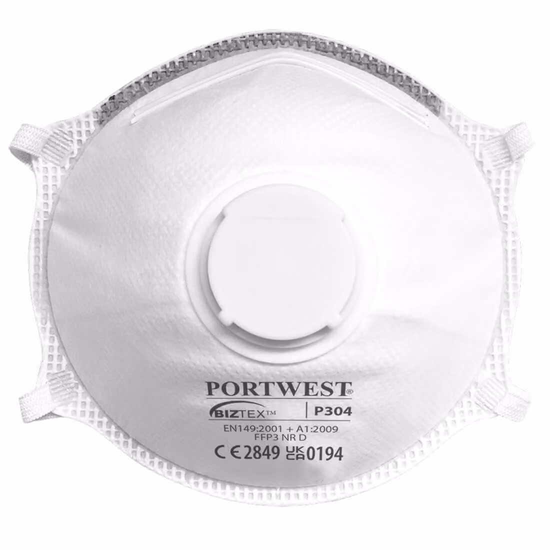Portwest P304 FFP3 Dolomit maschera leggera per polveri sottili con valvola Bianco
