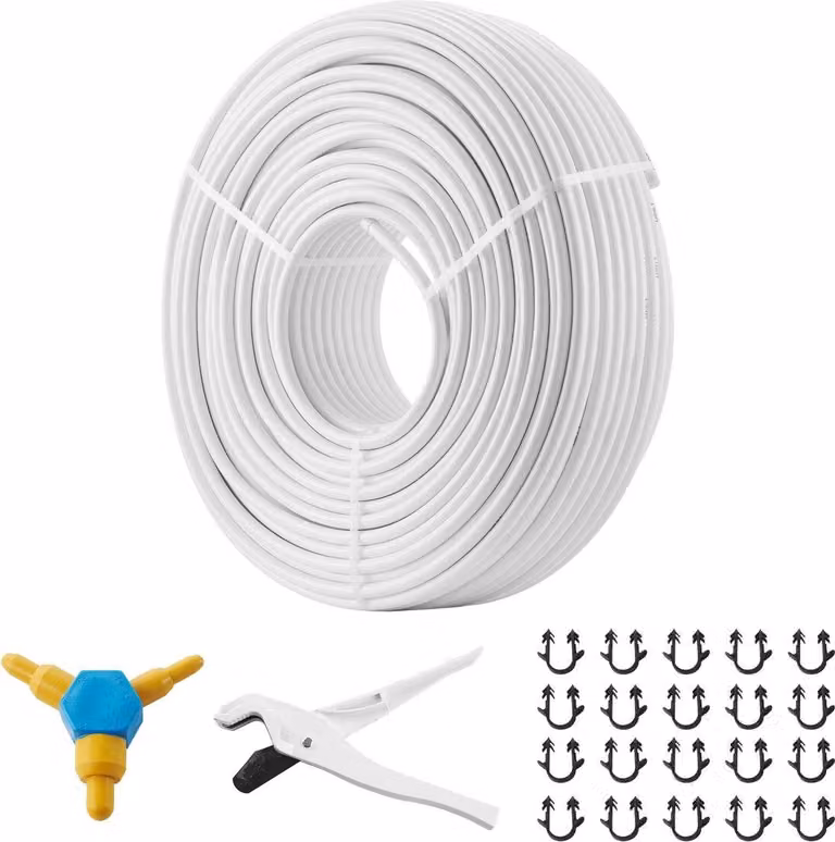 Tubo PEX-AL-PEX, 656 piedi, diametro 5/8'' Tubo composito in alluminio-plastica con barriera all'ossigeno Tubo PEX per pavimenti radianti, spessore 0,08'' Impianto idraulico per pavimenti radianti Strato interno in alluminio Tubo PEX