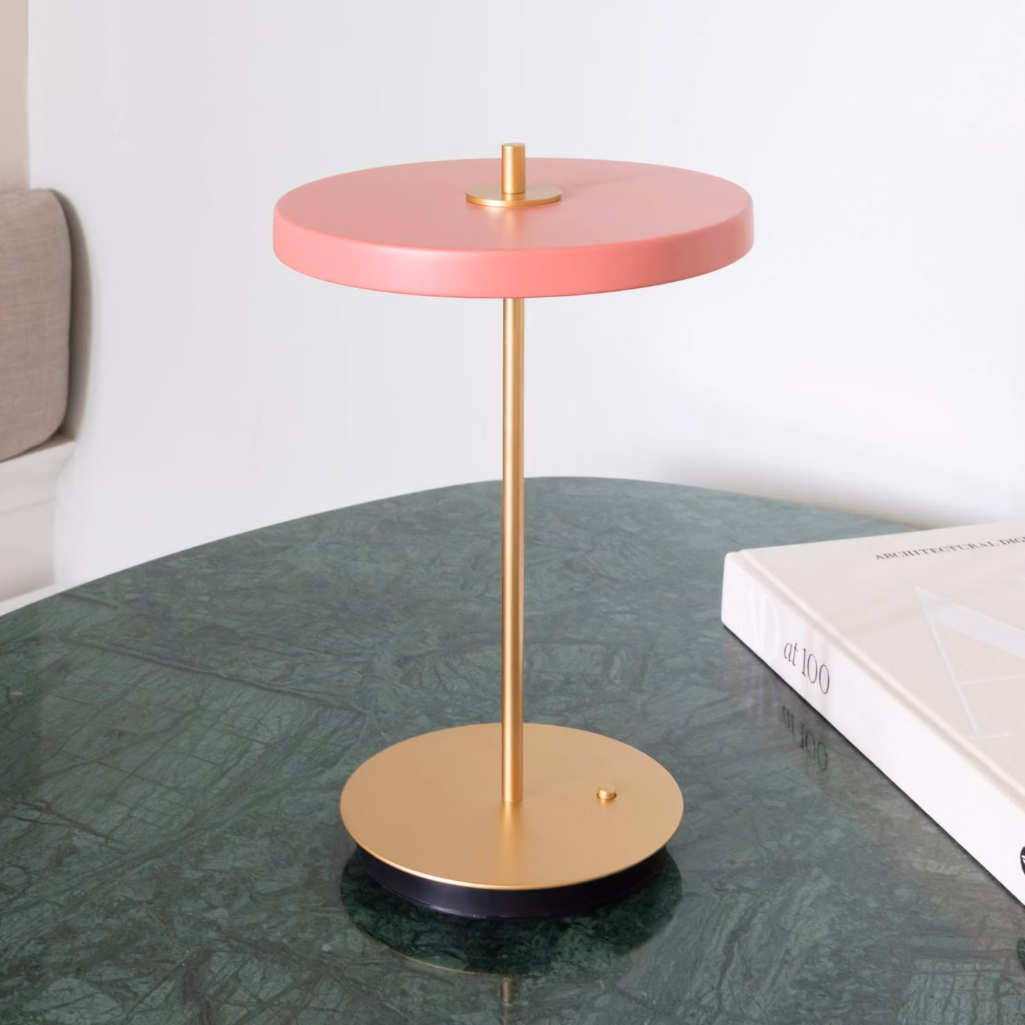 UMAGE Lampada da tavolo a LED Asteria Move, dimmerabile, Violetto / Fucsia / Rosa, Soggiorno / Sala da pranzo, Metallo, Design, Lampada da tavolo LED