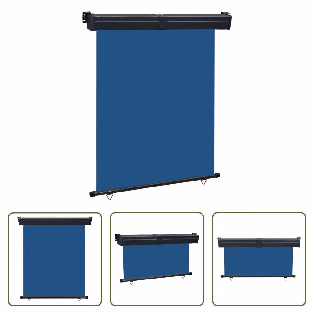 The Living Store Tenda da sole laterale per balcone 145x250 cm Blu