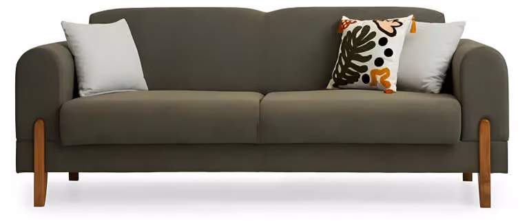 Grünes Polstersofa Designer 3-Sitzer Moderne Wohnzimmer Textilcouch