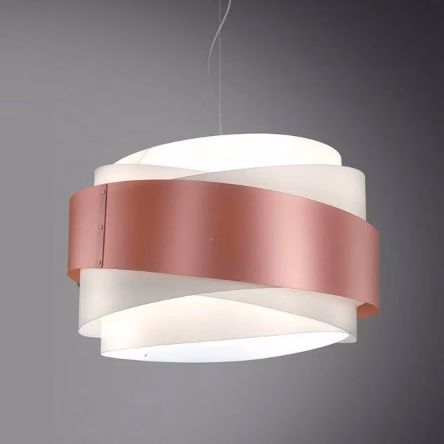 Lampadario a sospensione BEA una luce Rosa diametro 60x h38 cm
