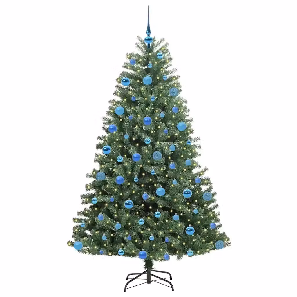 Albero di Natale artificiale verde con luci LED warm white vidaXL Altezza: 180 cm – 2