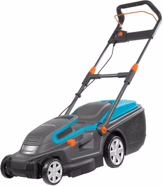 Tagliaerba elettrico GARDENA con kit mulching e sacco di raccolta, Larghezza: 42 cm
